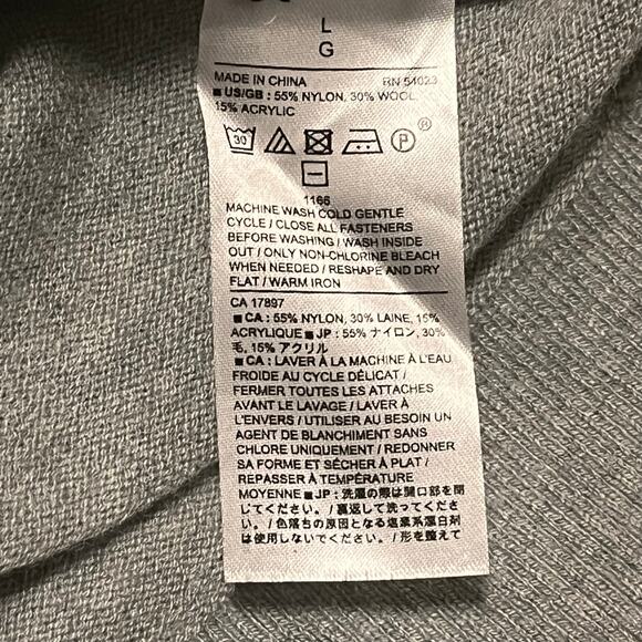 Banana Republic Gray Bow Tie Neck Sweater Large - Picture 8 of 9